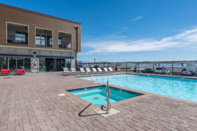 Resort style pool and spa